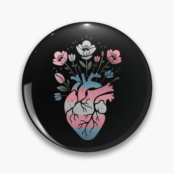 Item preview, Transgender Floral Heart LGBT Pride Flag designed and sold by Clara Hollins.