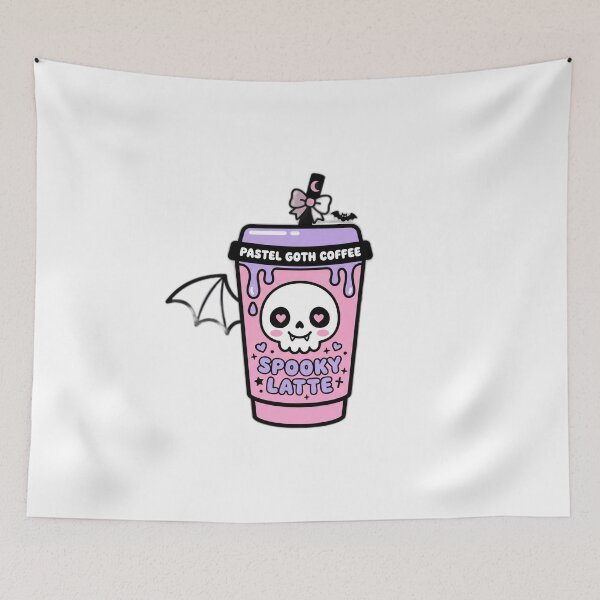 Item preview, Pastel Goth Coffee Skull Cute Spooky Kawaii Barista designed and sold by ryanguas.