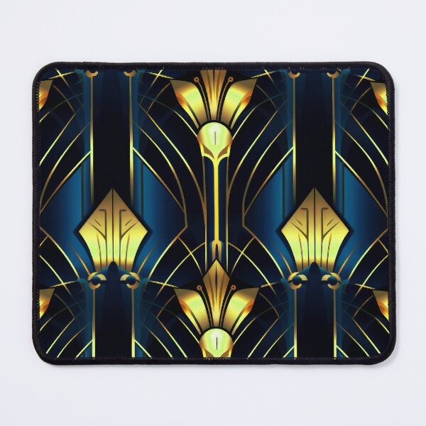 Item preview, Royal Blue And Yellow Vintage Art Deco Pattern designed and sold by DEC02.