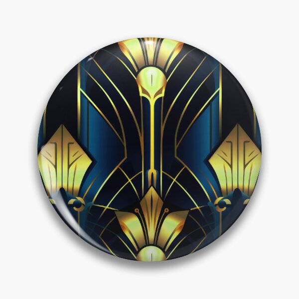 Item preview, Royal Blue And Yellow Vintage Art Deco Pattern designed and sold by DEC02.