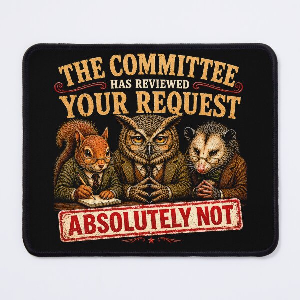 Item preview, The Committee Has Reviewed Your Request: Absolutely Not designed and sold by Sanctum Icons.