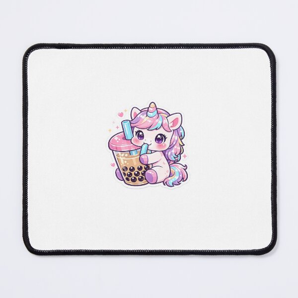Item preview, Baby Unicorn Boba Sticker Kawaii Fantasy Aesthetic for Bubble Tea Lovers & Dreamers designed and sold by CutePrintCorner.