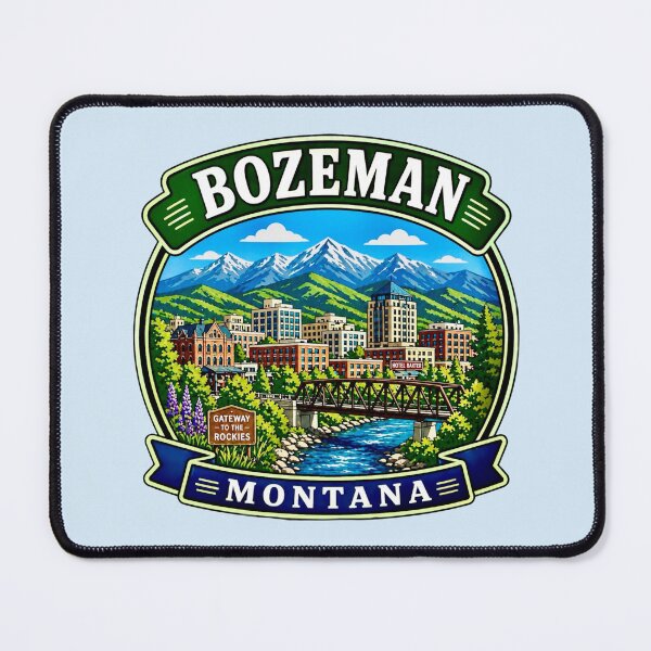 Item preview, Bozeman, Montana - Rocky Mountains designed and sold by Myra365Art.