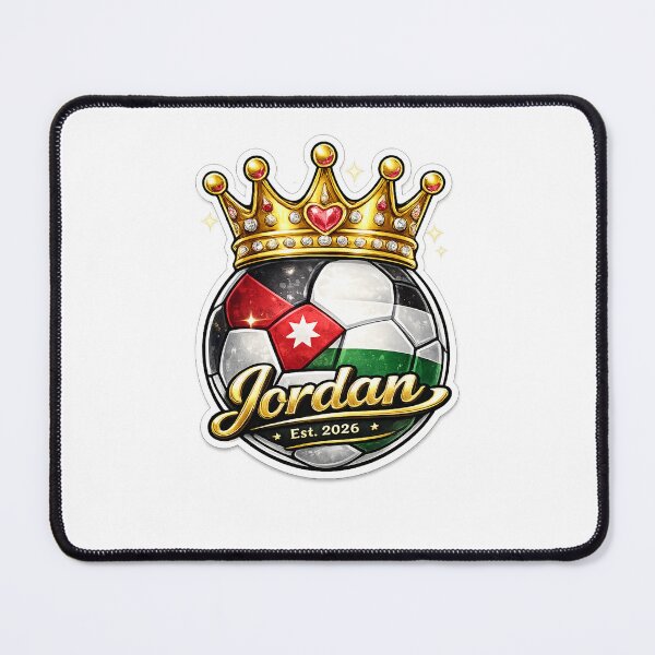Item preview, Jordan flag Crowned Soccer Ball designed and sold by QuiteOrbit.