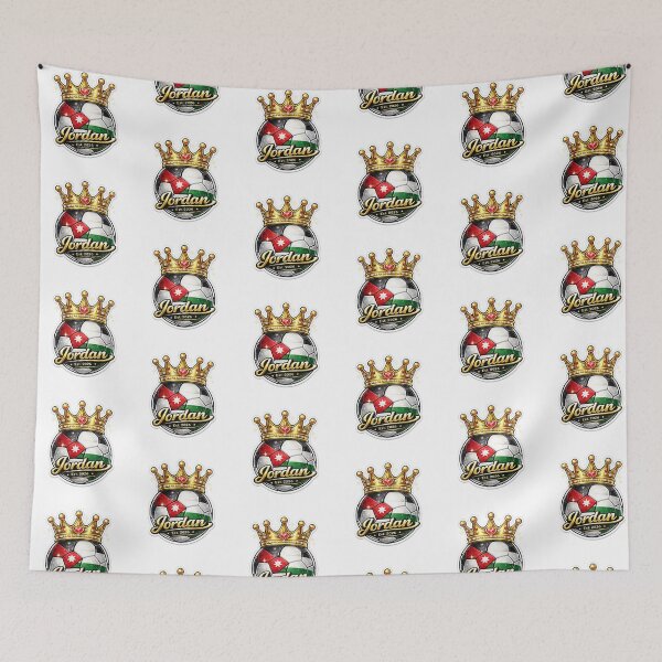 Item preview, Jordan flag Crowned Soccer Ball designed and sold by QuiteOrbit.