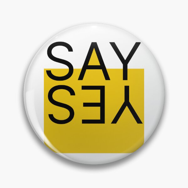 Item preview, Say Yes Mirror Typography Minimalist Yellow Square Streetwear designed and sold by Trinity Collections.