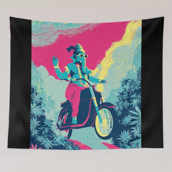 Item preview, Ganesha On the Journey 3D Art Toy Cute Scooter Pastel Art designed and sold by PANNARUK THAILAND.