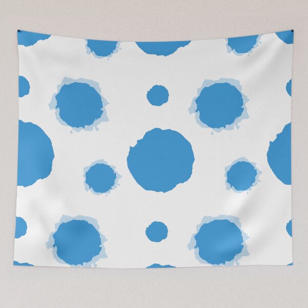 Item preview, Abstract Blue Watercolor Organic Blob and Circle Seamless Pattern designed and sold by Longsilp.