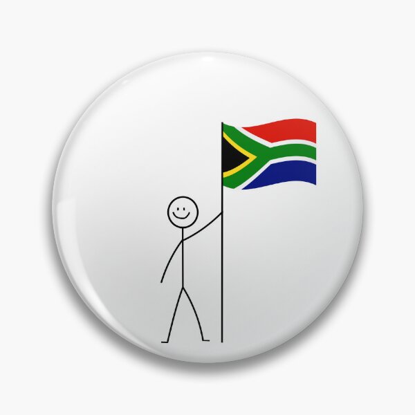 Item preview, Stick Figure Holding African Flag designed and sold by ScribbleHaus.