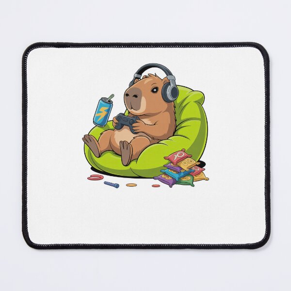 Item preview, Capybara playing video games designed and sold by Hedoraxe.