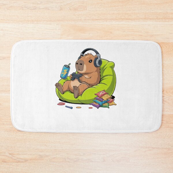 Item preview, Capybara playing video games  designed and sold by Hedoraxe.