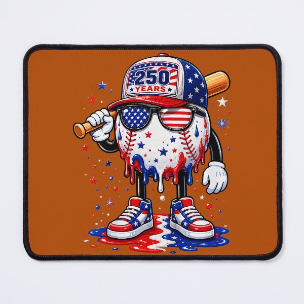 Item preview, 250 Years Baseball Drip Ice Cream Boys 4th of July American designed and sold by Mjayshop.
