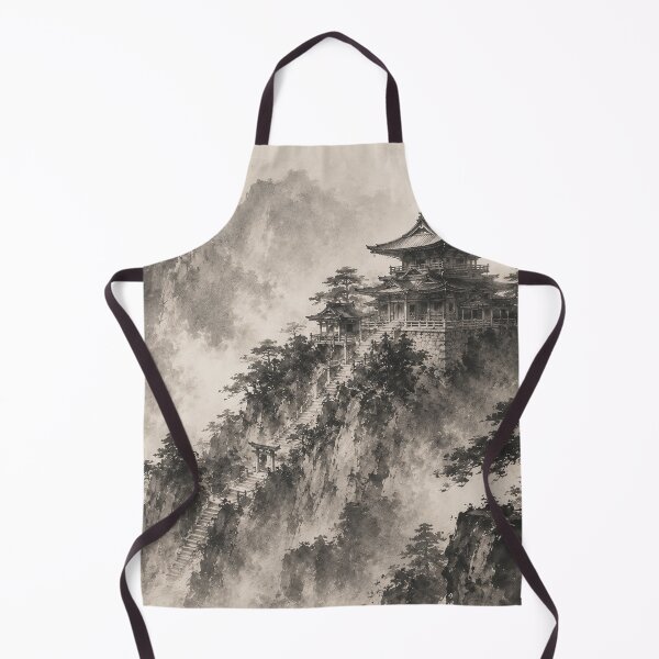 Item preview, Ancient Japanese Temple on a Mountain designed and sold by Kipepeo2025.