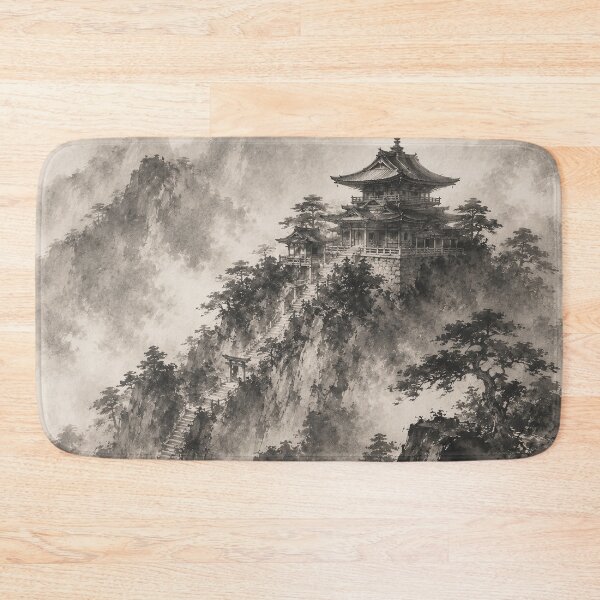 Item preview, Ancient Japanese Temple on a Mountain designed and sold by Kipepeo2025.