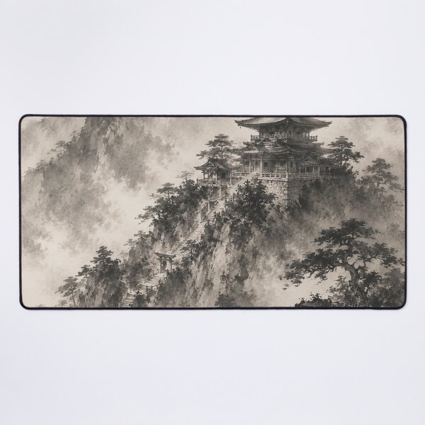 Item preview, Ancient Japanese Temple on a Mountain designed and sold by Kipepeo2025.