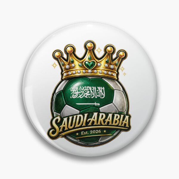 Item preview, Saudi Arabia flag Crowned Soccer Ball designed and sold by QuiteOrbit.