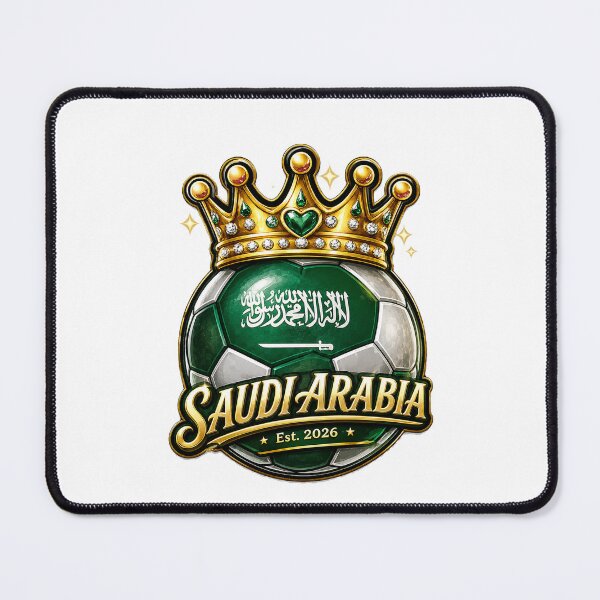 Item preview, Saudi Arabia flag Crowned Soccer Ball designed and sold by QuiteOrbit.