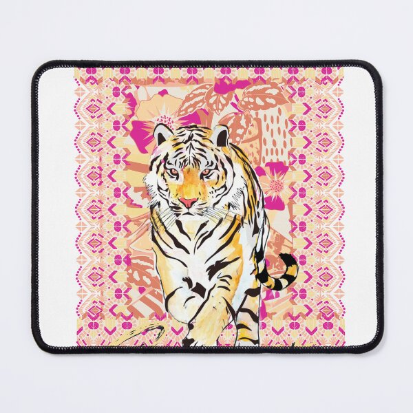 Item preview, Summer Tiger Tribal Floral Exotic Wild Cat Graphic T-Shirt designed and sold by Atique Creations.