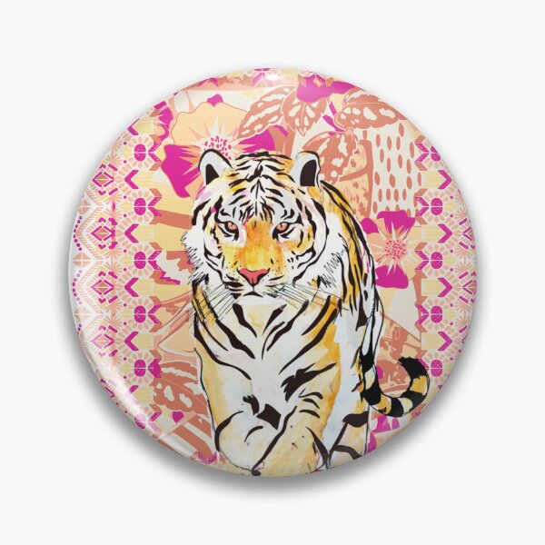 Item preview, Summer Tiger Tribal Floral Exotic Wild Cat Graphic T-Shirt designed and sold by Atique Creations.