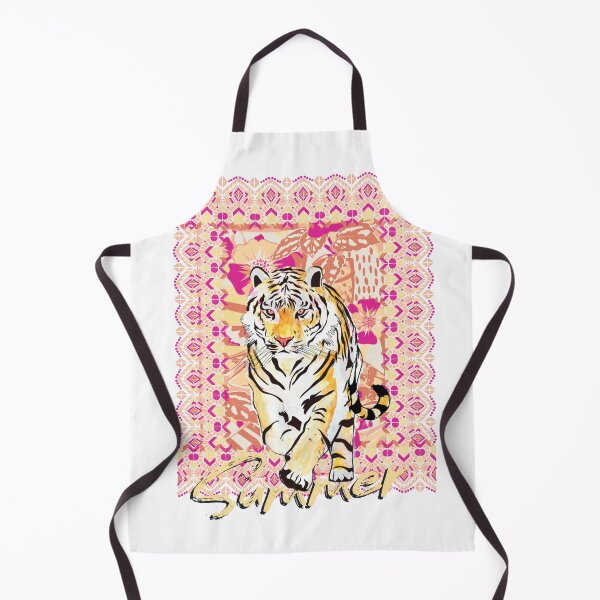 Item preview, Summer Tiger Tribal Floral Exotic Wild Cat Graphic T-Shirt designed and sold by Atique Creations.