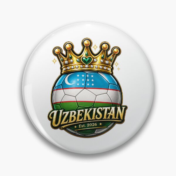 Item preview, Uzbekistan flag Crowned Soccer Ball designed and sold by QuiteOrbit.