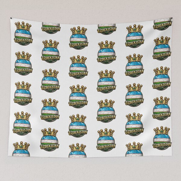 Item preview, Uzbekistan flag Crowned Soccer Ball designed and sold by QuiteOrbit.
