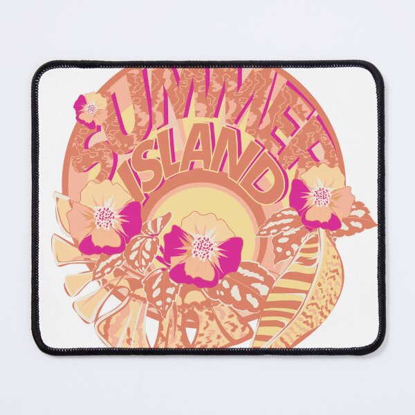 Item preview, Summer Island Retro Tropical Floral Sunset Circle T-Shirt designed and sold by Atique Creations.