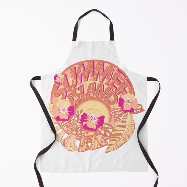 Item preview, Summer Island Retro Tropical Floral Sunset Circle T-Shirt designed and sold by Atique Creations.