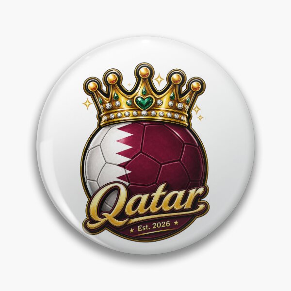Item preview, Qatar flag Crowned Soccer Ball designed and sold by QuiteOrbit.