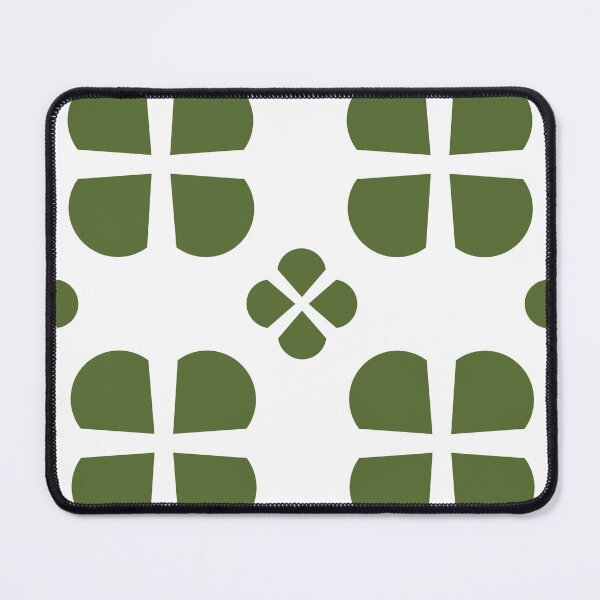Item preview, Abstract floral clover seamless pattern in olive green designed and sold by Longsilp.