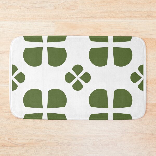 Item preview, Abstract floral clover seamless pattern in olive green designed and sold by Longsilp.