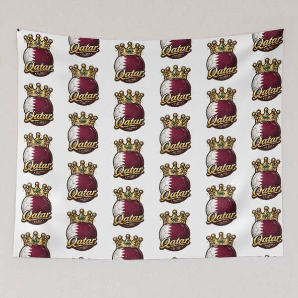 Item preview, Qatar flag Crowned Soccer Ball designed and sold by QuiteOrbit.