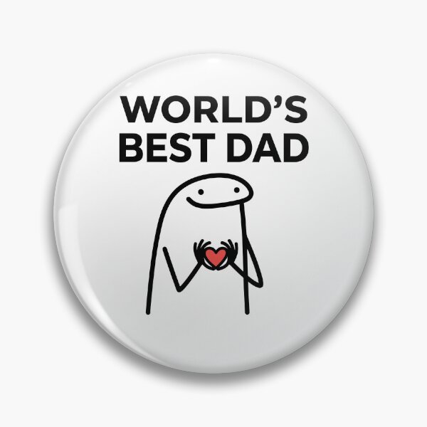 Item preview, Worlds Best Dad Cute Flork Meme Heart designed and sold by drchzak.