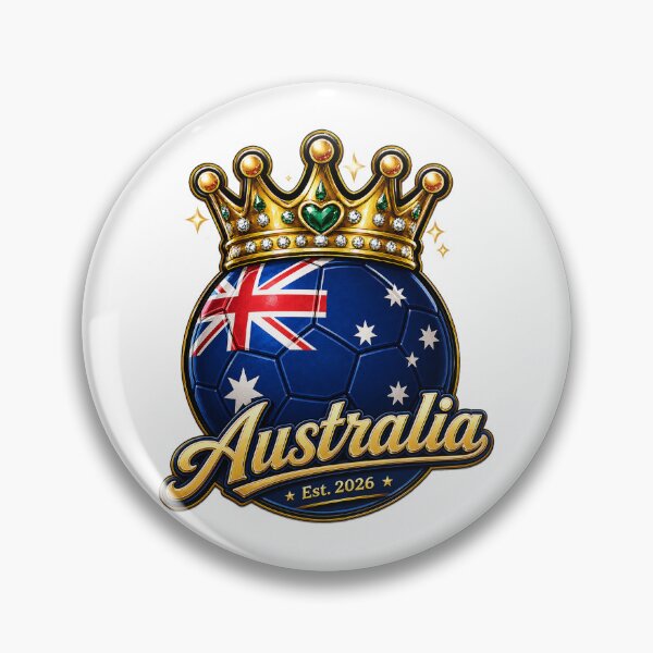 Item preview, Australia flag Crowned Soccer Ball designed and sold by QuiteOrbit.