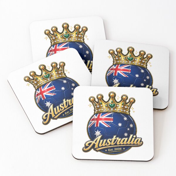Item preview, Australia flag Crowned Soccer Ball designed and sold by QuiteOrbit.
