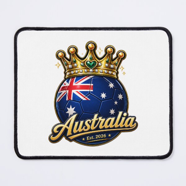 Item preview, Australia flag Crowned Soccer Ball designed and sold by QuiteOrbit.
