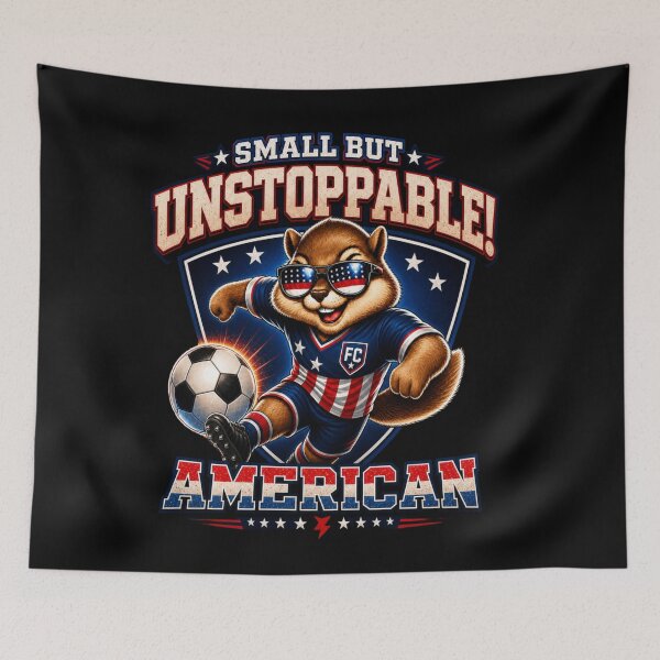 Item preview, Small But Unstoppable American Soccer Chipmunk Shirt | Patriotic Mascot Sports Design designed and sold by Prime legend .
