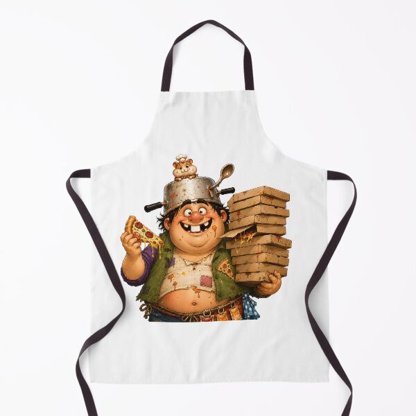 Item preview, Funny Chef Carrying Pizza Delivery Boxes designed and sold by SRY SHOP.