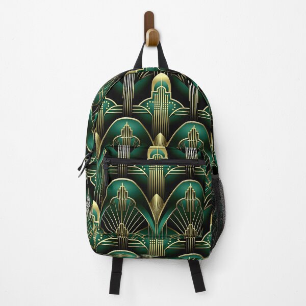 Item preview, Elegant Green And Golden Art Deco Vintage Pattern designed and sold by DEC02.
