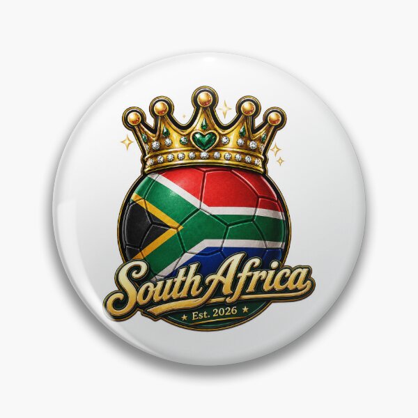 Item preview, South Africa flag Crowned Soccer Ball designed and sold by QuiteOrbit.