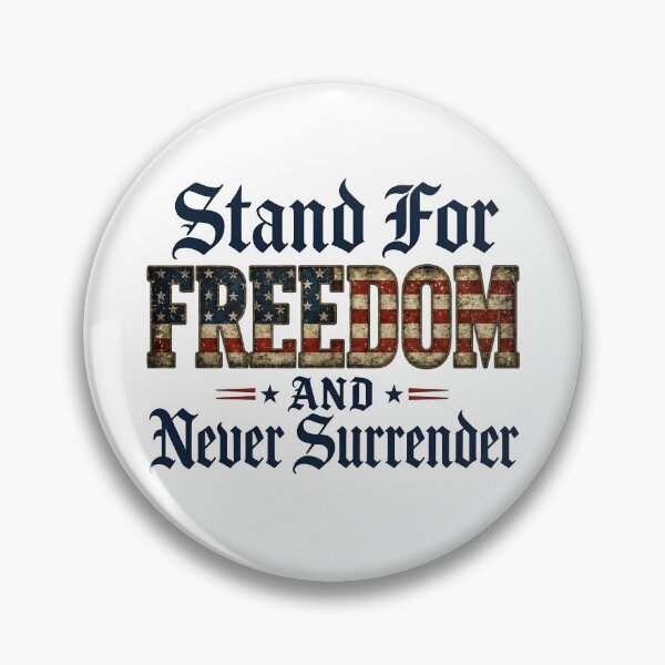 Item preview, Stand For Freedom And Never Surrender - Patriotic American Flag Design designed and sold by laughingshirts.