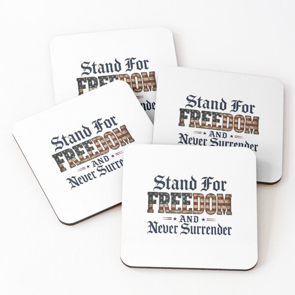 Item preview, Stand For Freedom And Never Surrender - Patriotic American Flag Design designed and sold by laughingshirts.