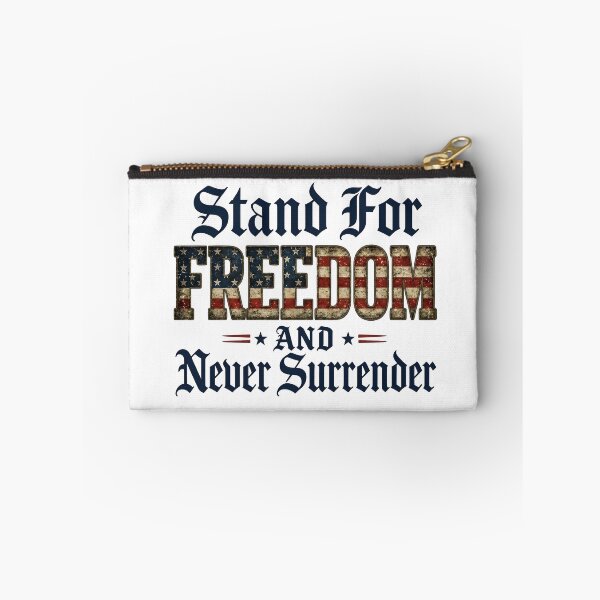Item preview, Stand For Freedom And Never Surrender - Patriotic American Flag Design designed and sold by laughingshirts.