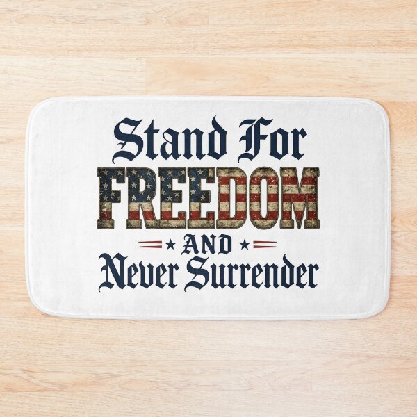 Item preview, Stand For Freedom And Never Surrender - Patriotic American Flag Design designed and sold by laughingshirts.