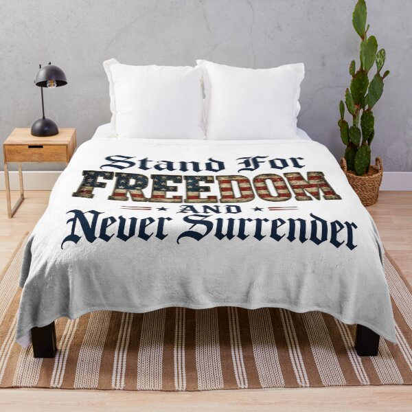 Item preview, Stand For Freedom And Never Surrender - Patriotic American Flag Design designed and sold by laughingshirts.