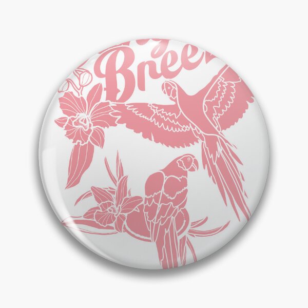Item preview, Jungle Breeze Parrot Floral Tropical Pink Line Art T-Shirt designed and sold by Atique Creations.