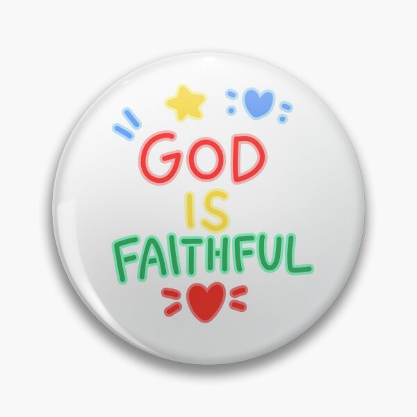 Item preview, God Is Faithful Neon Typography Trendy Christian Graphic designed and sold by OHSHALOM.