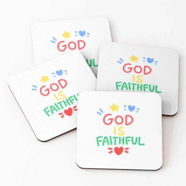 Item preview, God Is Faithful Neon Typography Trendy Christian Graphic designed and sold by OHSHALOM.