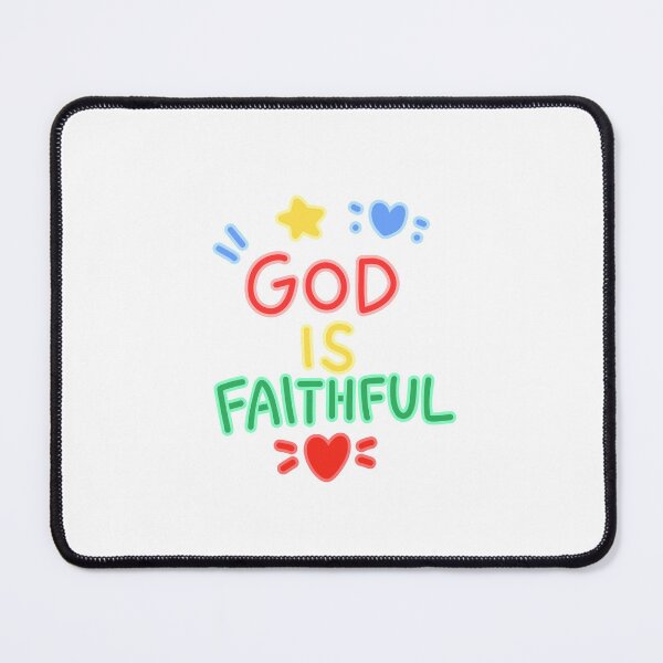 Item preview, God Is Faithful Neon Typography Trendy Christian Graphic designed and sold by OHSHALOM.