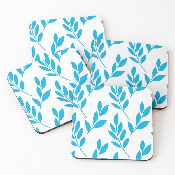 Item preview, Blue Botanical Leaves Seamless Pattern Background – Minimal Floral Nature Repeat Design designed and sold by Longsilp.